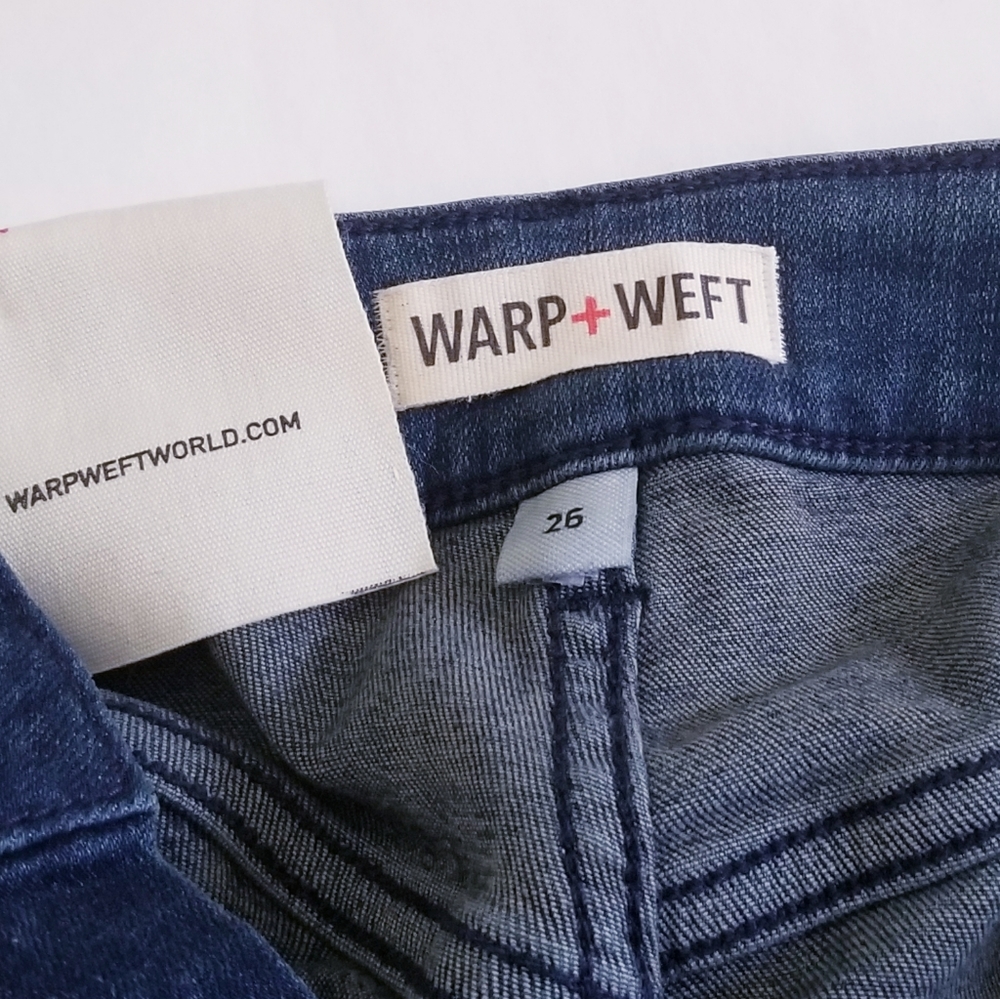 Warp + Weft Milan Hi Rise Legging Denim Jean Size 26 NEW NWT - Picture 4 of 8